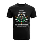 Spottiswood Tartan Crest T-shirt - I'm not yelling style